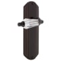Nostalgic Warehouse Vintage Restoration Parlor Crystal Handle Single Dummy Lever with Art Deco Plate Timeless Bronze