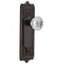 Nostalgic Warehouse Victorian Crystal Single Dummy Door Knob with Solid Brass Egg and Dart Plate Timeless Bronze