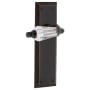 Nostalgic Warehouse Parlor Solid Brass Single Dummy Lever with New York Rose Timeless Bronze