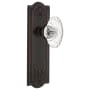 Nostalgic Warehouse Vintage Fluted Crystal Flower Dummy Door Knob Set with Solid Brass Meadows Rose Timeless Bronze