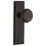 Nostalgic Warehouse Mission Solid Brass Dummy Door Knob Set with New York Rose Timeless Bronze