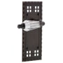 Nostalgic Warehouse Vintage Restoration Parlor Crystal Handle Privacy Lever Set with Forged Brass Long Craftsman Plate and 2-3/8" Backset Timeless Bronze