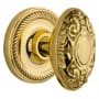 Nostalgic Warehouse Victorian Solid Brass Single Dummy Door Knob with Rope Rose Polished Brass