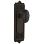 Nostalgic Warehouse Vintage Victorian Homestead Solid Brass Dummy Door Knob Set with Egg and Dart Rose Oil-Rubbed Bronze