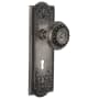 Nostalgic Warehouse Meadows Solid Brass Dummy Door Knob Set with Keyhole Antique Pewter