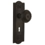 Nostalgic Warehouse Meadows Solid Brass Dummy Door Knob Set with Keyhole Oil-Rubbed Bronze