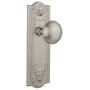 Nostalgic Warehouse New York Solid Brass Passage Door Knob Set with Meadows Rose and 2-3/8" Backset Satin Nickel