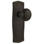 Nostalgic Warehouse New York Solid Brass Single Dummy Door Knob with Prairie Rose Oil-Rubbed Bronze