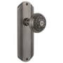 Nostalgic Warehouse Classic Egg and Dart Solid Brass Single Dummy Door Knob with Art Deco Plate Antique Pewter