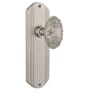Nostalgic Warehouse Vintage Victorian Solid Brass Single Dummy Door Knob with Art Deco Plate Satin Nickel