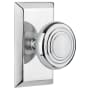 Nostalgic Warehouse Deco Solid Brass Dummy Door Knob Set with Studio Rose Bright Chrome