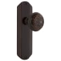 Nostalgic Warehouse Classic Egg and Dart Solid Brass Single Dummy Door Knob with Art Deco Plate Timeless Bronze