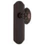 Nostalgic Warehouse Vintage Victorian Solid Brass Single Dummy Door Knob with Art Deco Plate Timeless Bronze