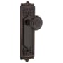 Nostalgic Warehouse Vintage Art Deco Solid Brass Single Dummy Door Knob with Victorian Egg and Dart Plate Timeless Bronze