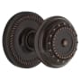 Nostalgic Warehouse Meadows Solid Brass Single Dummy Door Knob with Rope Rose Timeless Bronze