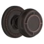 Nostalgic Warehouse Mission Solid Brass Single Dummy Door Knob with Rope Rose Timeless Bronze