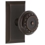 Nostalgic Warehouse Meadows Solid Brass Single Dummy Door Knob with Studio Rose Timeless Bronze