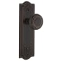 Nostalgic Warehouse Vintage Art Deco Solid Brass Dummy Door Knob Set with Meadows Rose Timeless Bronze