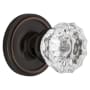 Nostalgic Warehouse Vintage Crystal Knob with Solid Brass Passage Door Knob Set with Classic Rose Plate and 2-3/4" Backset Timeless Bronze