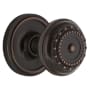 Nostalgic Warehouse Vintage Meadows Solid Brass Passage Door Knob Set with Classic Rose Plate and 2-3/4" Backset Timeless Bronze