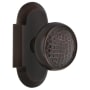 Nostalgic Warehouse Vintage Craftsman Passage Door Knob Set with Solid Brass Cottage Style Plate and 2-3/4" Backset Timeless Bronze
