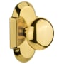 Nostalgic Warehouse New York Solid Brass Passage Door Knob Set with Cottage Rose and 2-3/4" Backset Polished Brass