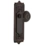Nostalgic Warehouse Meadows Vintage Victorian Solid Brass Passage Door Knob Set with Egg and Dart Rose and 2-3/4" Backset Timeless Bronze