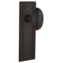 Nostalgic Warehouse Homestead Solid Brass Passage Door Knob Set with Mission Rose and 2-3/4" Backset Oil-Rubbed Bronze