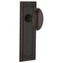 Nostalgic Warehouse Homestead Solid Brass Passage Door Knob Set with Mission Rose and 2-3/4" Backset Timeless Bronze
