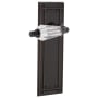 Nostalgic Warehouse Parlor Solid Brass Passage Lever Set with Mission Rose and 2-3/4" Backset Timeless Bronze