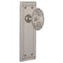 Nostalgic Warehouse Victorian Solid Brass Passage Door Knob Set with Mission Rose and 2-3/4" Backset Satin Nickel