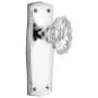 Nostalgic Warehouse VIntage Fluted Chateau Crystal Passage Door Knob Set with Solid Brass Prairie Backplate and 2-3/4" Backset Bright Chrome