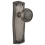 Nostalgic Warehouse Craftsman Solid Brass Passage Door Knob Set with Prairie Rose and 2-3/4" Backset Antique Pewter