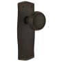 Nostalgic Warehouse Craftsman Solid Brass Passage Door Knob Set with Prairie Rose and 2-3/4" Backset Oil-Rubbed Bronze