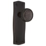 Nostalgic Warehouse Craftsman Solid Brass Passage Door Knob Set with Prairie Rose and 2-3/4" Backset Timeless Bronze