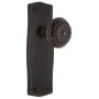 Nostalgic Warehouse Meadows Solid Brass Passage Door Knob Set with Prairie Rose and 2-3/4" Backset Timeless Bronze