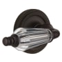 Nostalgic Warehouse Parlor Solid Brass Passage Lever Set with Rope Rose and 2-3/4" Backset Oil-Rubbed Bronze