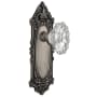 Nostalgic Warehouse Chateau Solid Brass Passage Door Knob Set with Victorian Rose and 2-3/4" Backset Antique Pewter