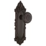 Nostalgic Warehouse Deco Solid Brass Passage Door Knob Set with Victorian Rose and 2-3/4" Backset Timeless Bronze
