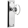 Nostalgic Warehouse Oval Clear Crystal Solid Brass Single Dummy Door Knob with New York Rose Bright Chrome