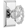 Nostalgic Warehouse Chateau Solid Brass Passage Door Knob Set with Studio Rose and 2-3/8" Backset Bright Chrome