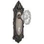 Nostalgic Warehouse Chateau Solid Brass Dummy Door Knob Set with Victorian Rose and Keyhole Antique Pewter