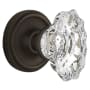 Nostalgic Warehouse Vintage Victorian Chateau Vintage Skeleton Key Retrofit Entry Handleset Trim with Crystal Knob and Classic Rose Plate, Keyhole and 2-1/4" Backset Oil-Rubbed Bronze