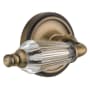 Nostalgic Warehouse Vintage Restoration Parlor Crystal Handle Solid Brass Single Dummy Lever with Classic Rose Plate Antique Brass