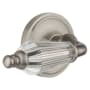 Nostalgic Warehouse Vintage Restoration Parlor Crystal Handle Solid Brass Single Dummy Lever with Classic Rose Plate Satin Nickel