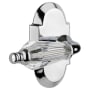 Nostalgic Warehouse Vintage Restoration Parlor Crystal Handle Single Dummy Lever with Cottage Style Plate Bright Chrome