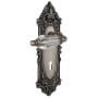 Nostalgic Warehouse Parlor Solid Brass Single Dummy Lever with Victorian Rose and Keyhole Antique Pewter