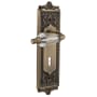 Nostalgic Warehouse Vintage Parlor Crystal Lever Dummy Lever Set with Solid Brass Victorian Egg and Dart Back Plate and Keyhole Antique Brass