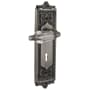 Nostalgic Warehouse Vintage Parlor Crystal Lever Dummy Lever Set with Solid Brass Victorian Egg and Dart Back Plate and Keyhole Antique Pewter
