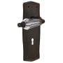 Nostalgic Warehouse Vintage Parlor Crystal Handle Privacy Lever Set with Solid Brass Prairie Backset, Keyhole and 2-3/8" Backset Oil-Rubbed Bronze